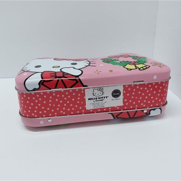 SANRIO Hello Kitty Christmas Purse Tin Carry Case Holiday Storage Box Anime - Picture 3 of 6